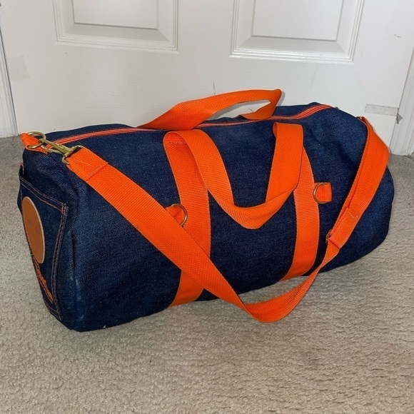 “1982”Blue Jean vintage NWOT Duffel Duffle Bag Men Gym Bag Sports Duffle - Picture 4 of 15